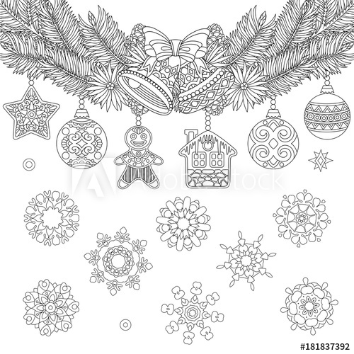 500x500 Christmas Coloring - Jingle Bells Sketch