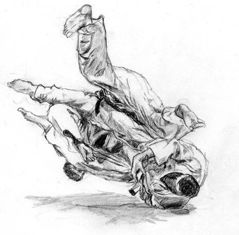 465x457 Programs - Jiu Jitsu Sketch