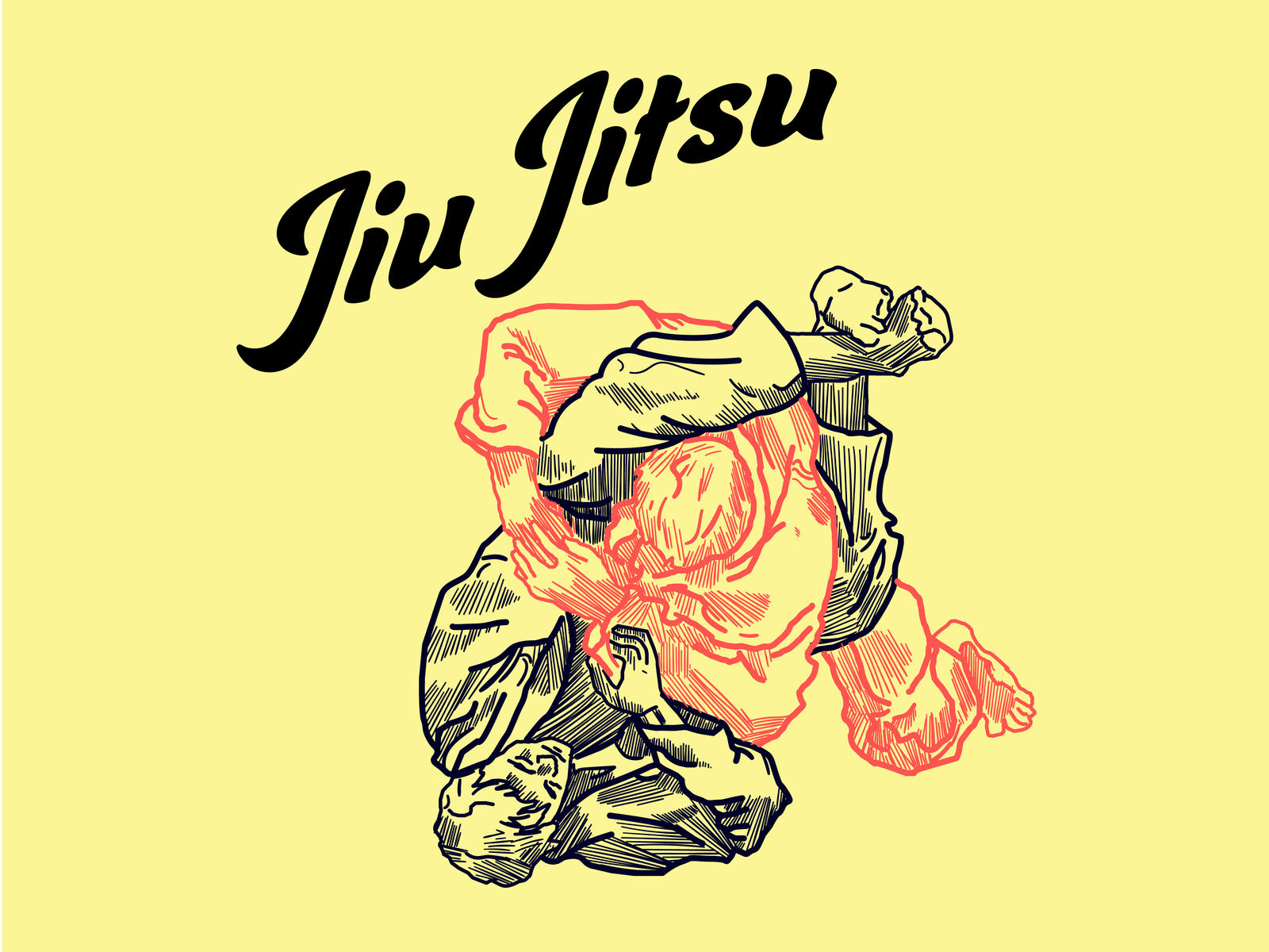 1600x1200 Quick Jiu Jitsu Sketch By Phil Bennett - Jiu Jitsu Sketch