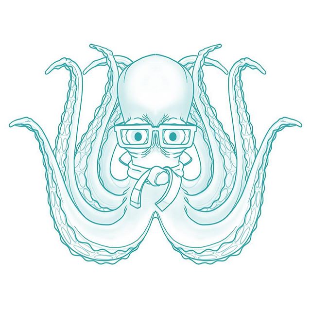 640x640 Wip. Base Logo Sketch For Brown Octopus Brazilian Jiu Jitsu. - Jiu Jitsu Sketch
