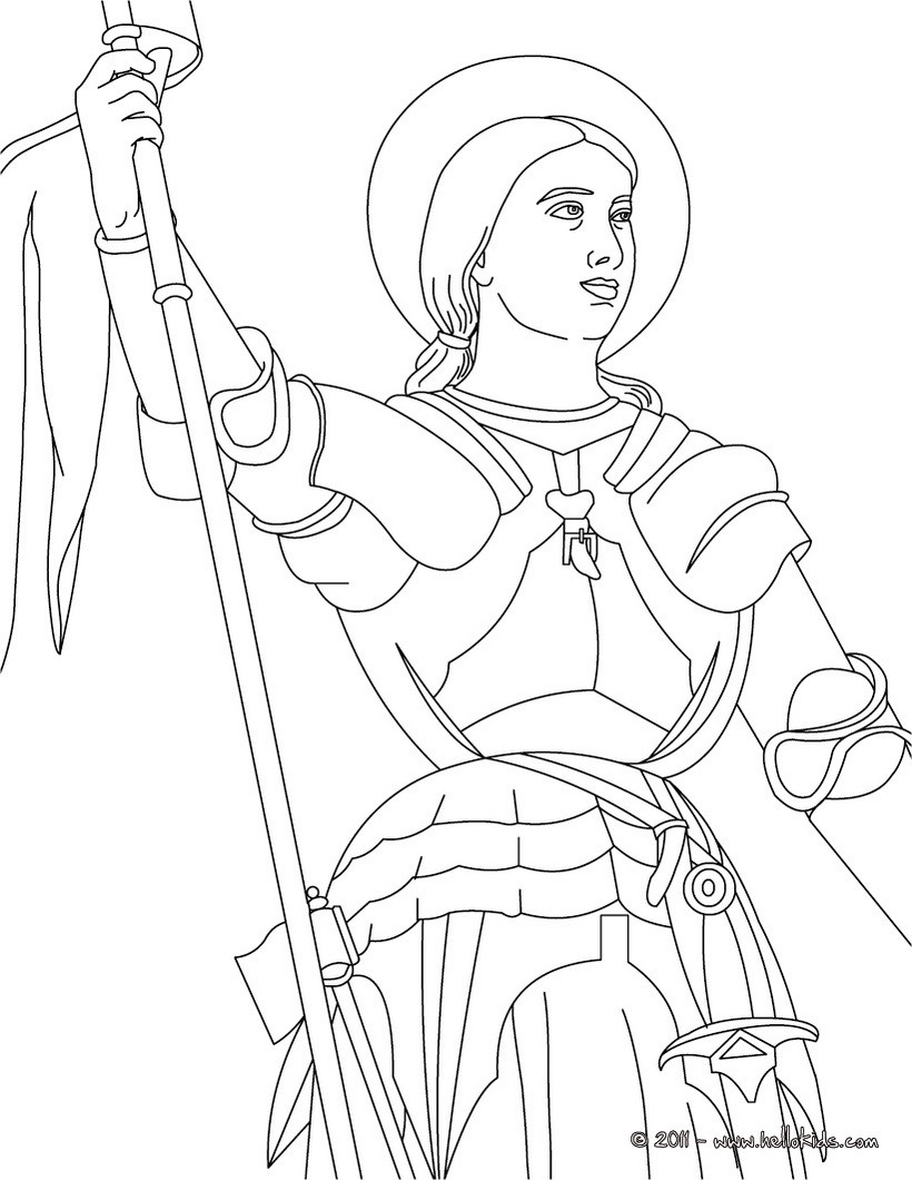 820x1060 Joan Of Arc The Maid Of Coloring Pages - Joan Of Arc Sketch