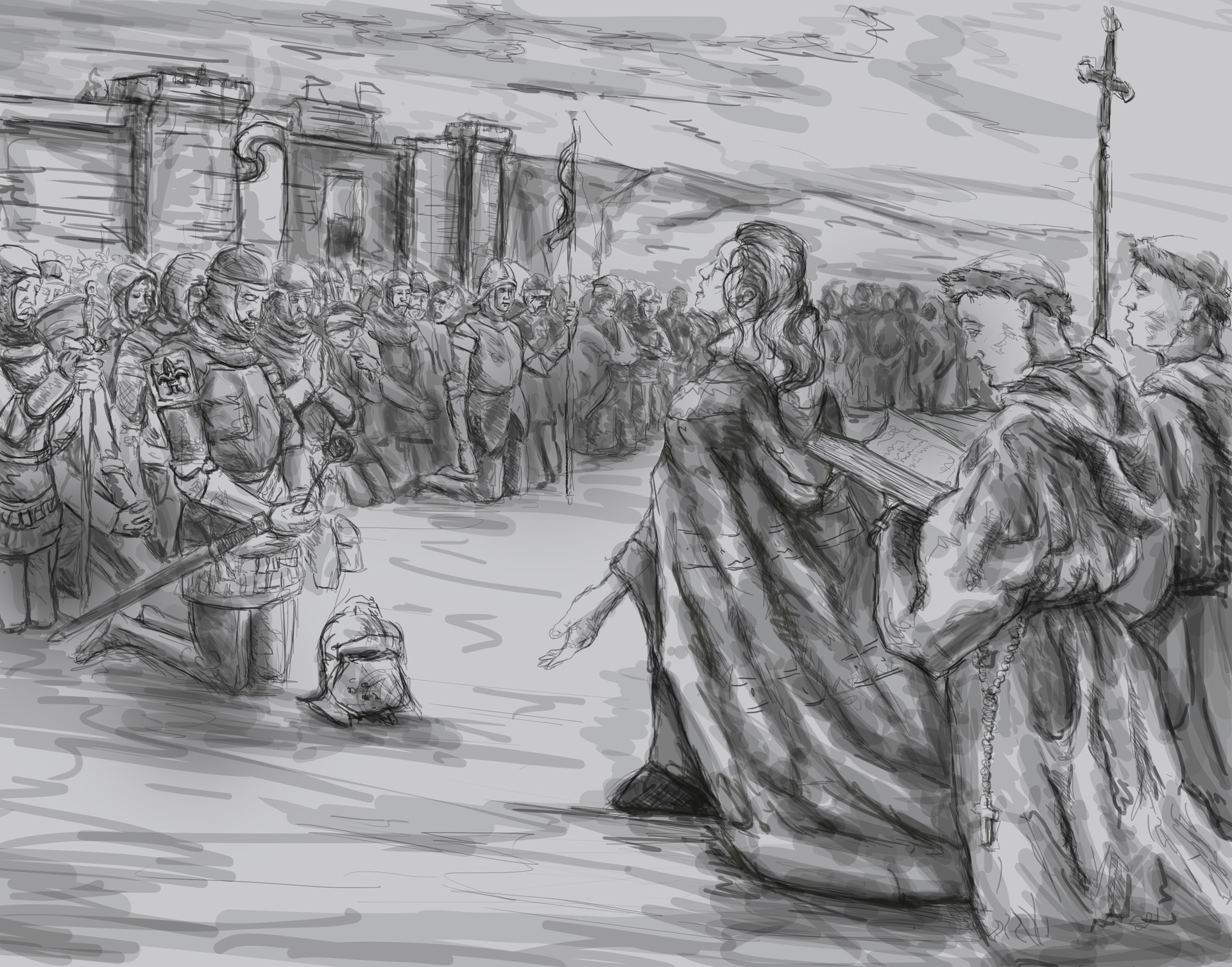 1920x1506 Liam Stewart - Joan Of Arc Sketch