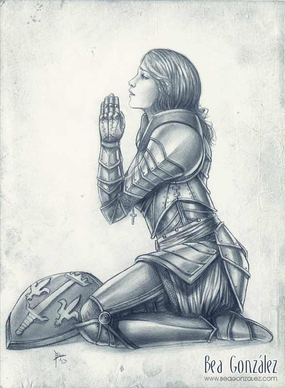 Joan Of Arc Sketch at PaintingValley.com | Explore collection of Joan ...