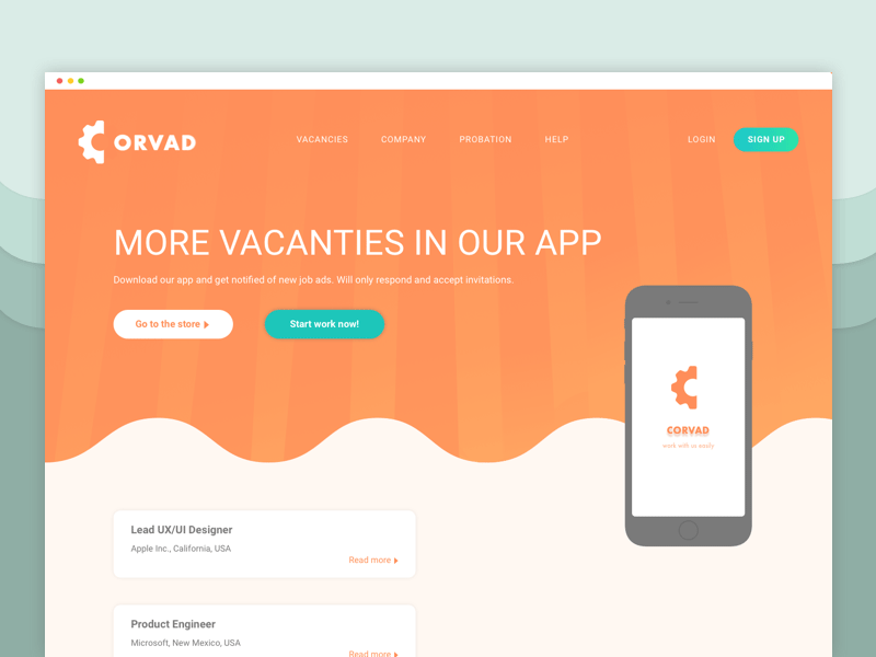 800x600 Job Listing Website Template Freebie - Job Sketch