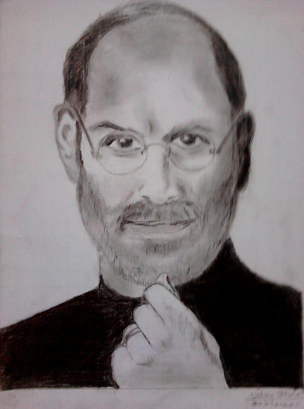 609x817 Steve Jobs Sketch Drawing By Uday Ghule - Job Sketch