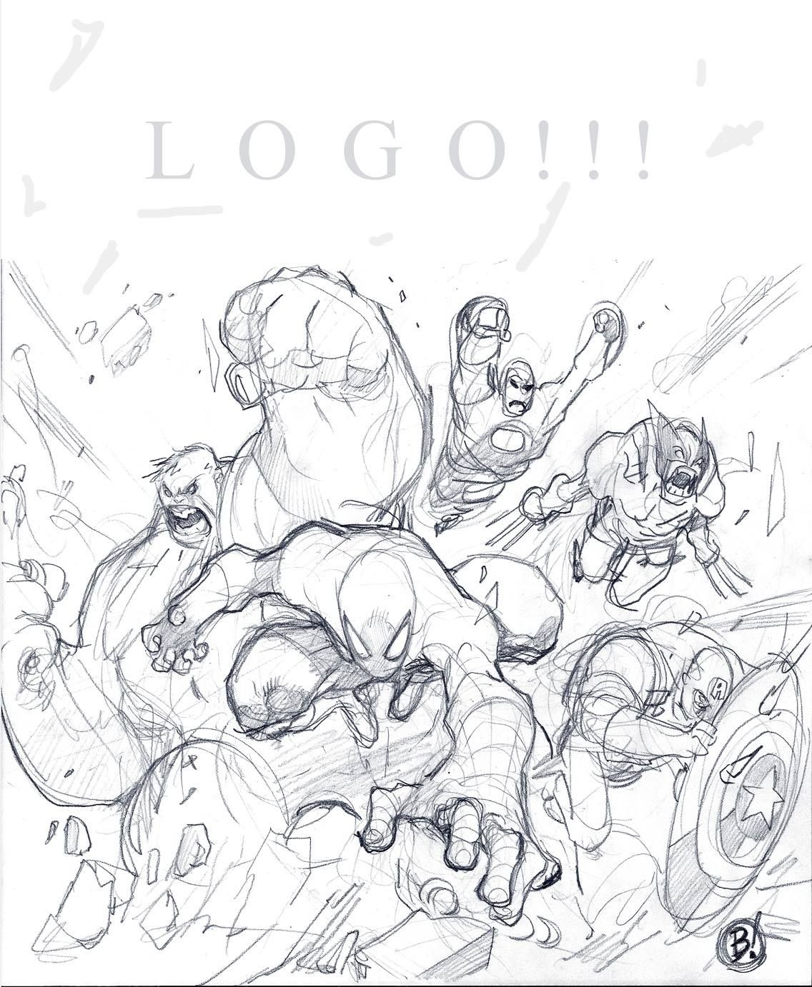 1136x1382 Avenging Spider Man - Joe Madureira Sketch