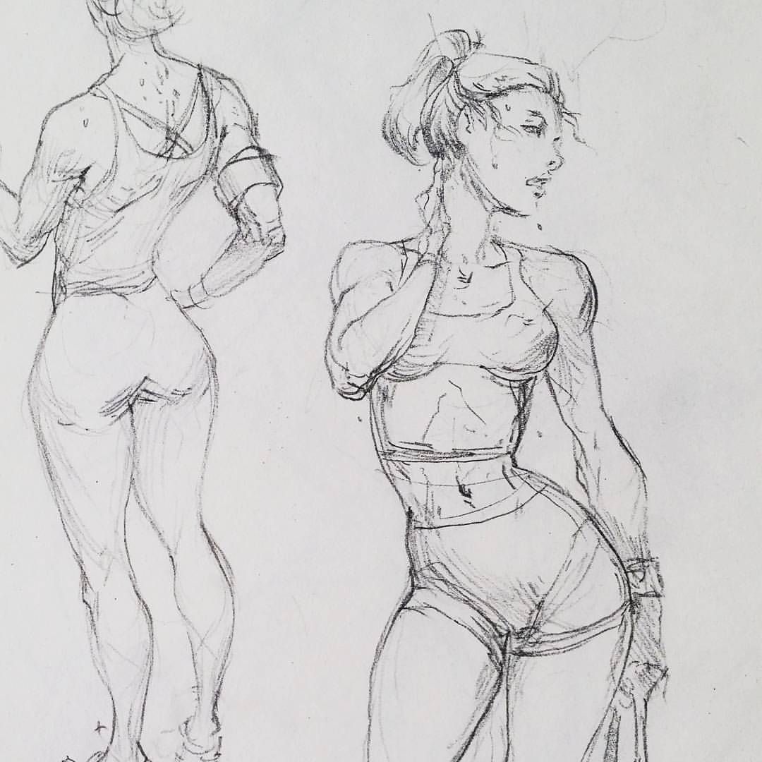 1080x1080 Found Sketches From Drink N Draws - Jogging Sketch