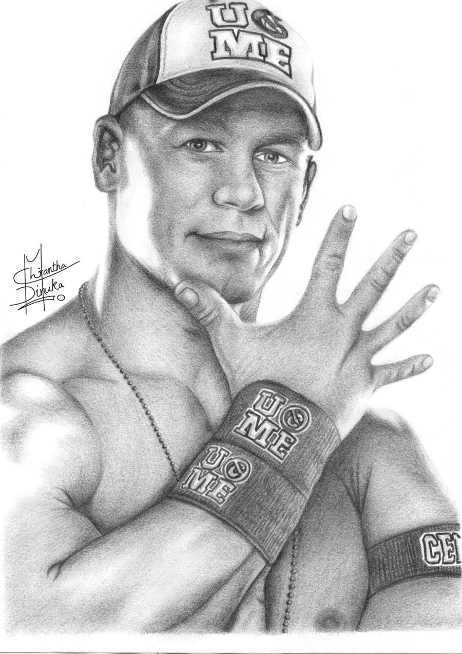 900x1273 Pencil Sketches Of People John Cena Pencil Drawing By Chirantha - John Cena Sketch