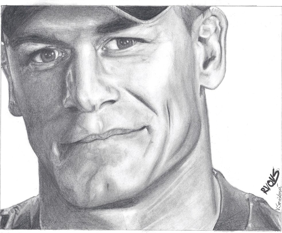 983x813 Drawing John Cena By Rvovs - John Cena Sketch