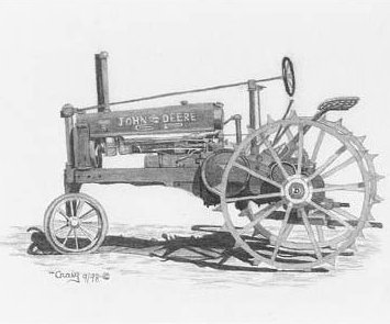 355x295 John Deere Tractor Pencil Sketch - John Deere Sketch