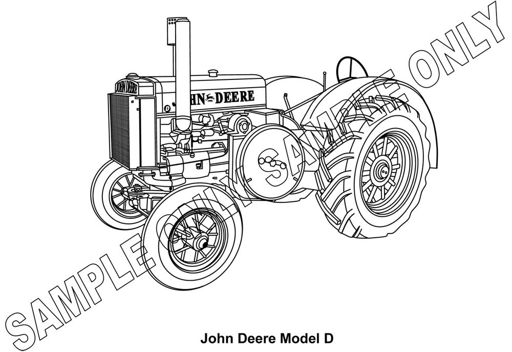 1000x687 Murray Parker Sketch (Mounted) - John Deere Sketch