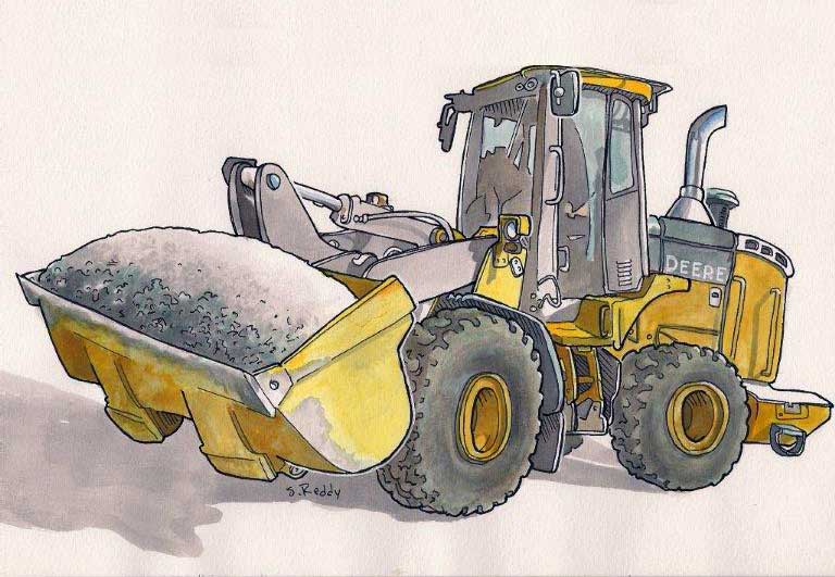 768x531 Urban Sketchers Seattle John Deere Commission - John Deere Sketch