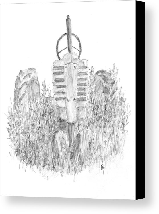 559x750 Vintage John Deere Tractor Sketch Canvas Print Canvas Art By - John Deere Sketch
