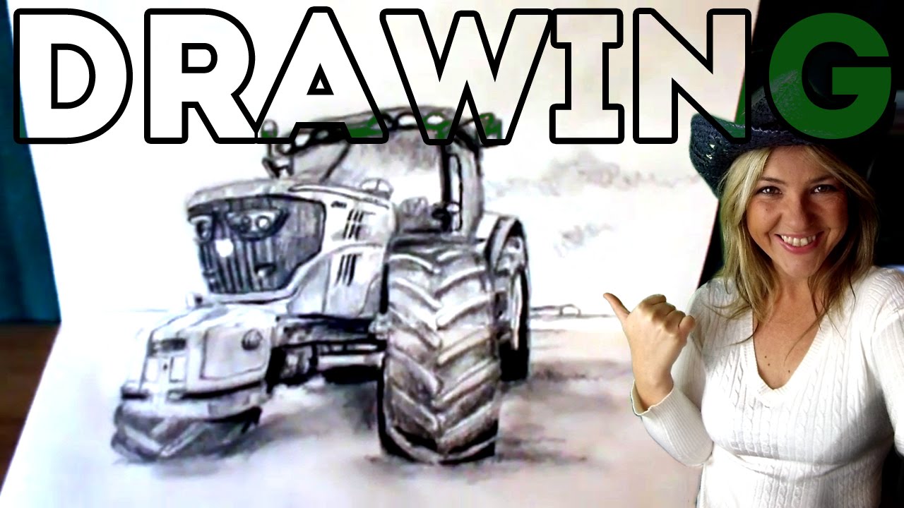1280x720 John Deere Green 3d Speed Drawing - John Deere Sketch
