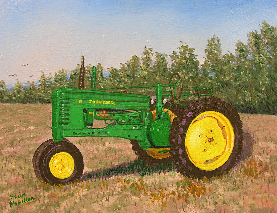 900x692 Photos John Deere Tractor Paintings, - John Deere Tractor Sketch