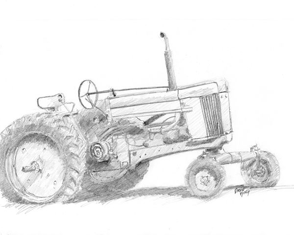 John Deere Tractor Sketch at PaintingValley.com | Explore collection of ...