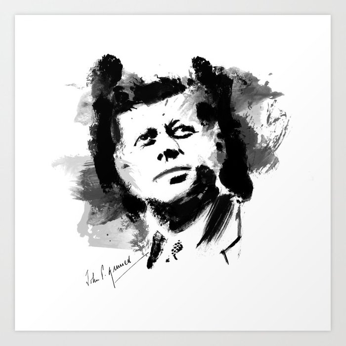 700x700 John F. Kennedy Jfk Art Print By Vivalarevolucion Society6 - John F Kennedy Sketch