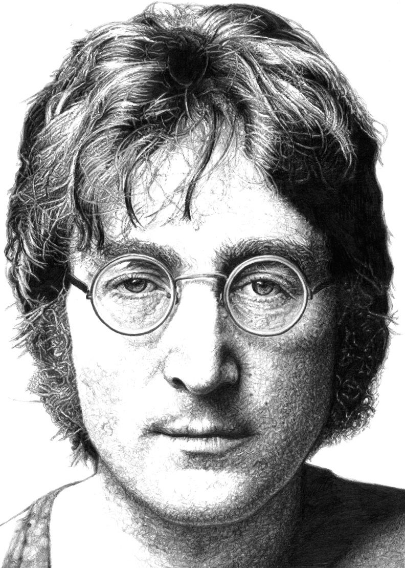 792x1109 John Lennon, Pencil Portrait - John Lennon Sketch