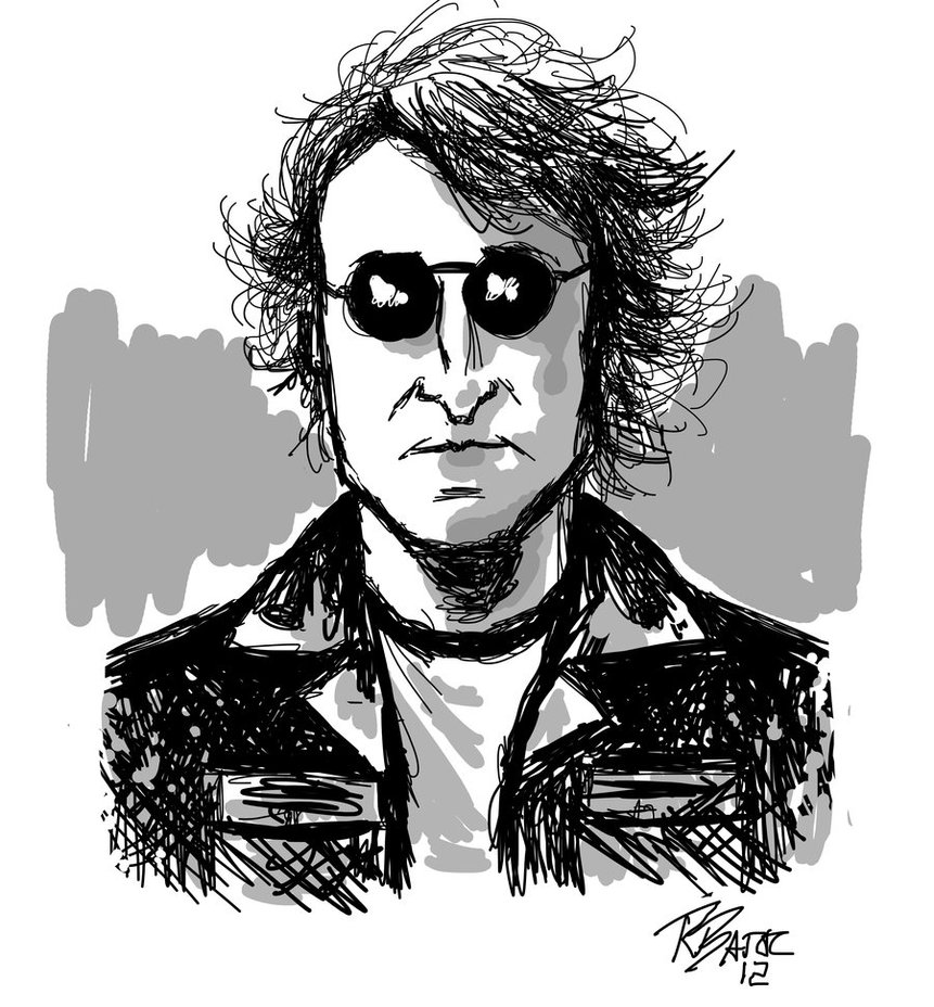 861x928 John Lennon Sketch By Radmanrb - John Lennon Sketch