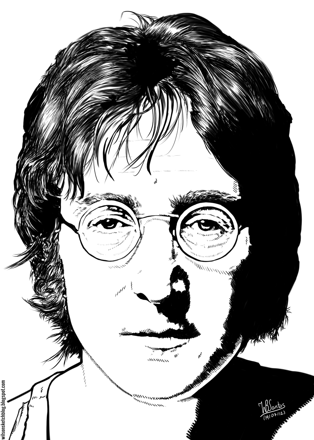 1000x1402 John Lennon - John Lennon Sketch