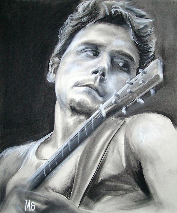 600x719 John Mayer Art Print By Morgan Greganti - John Mayer Sketch