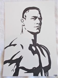 225x300 A4 Art Marker Pen Sketch Drawing Wrestler John Cena Chest Poster - John Sketch