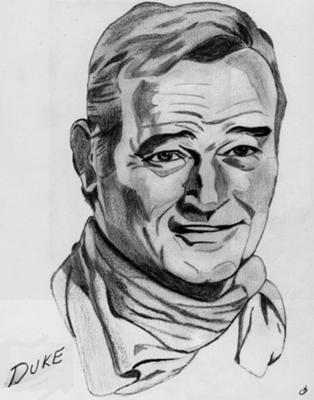 314x400 John Wayne - John Sketch