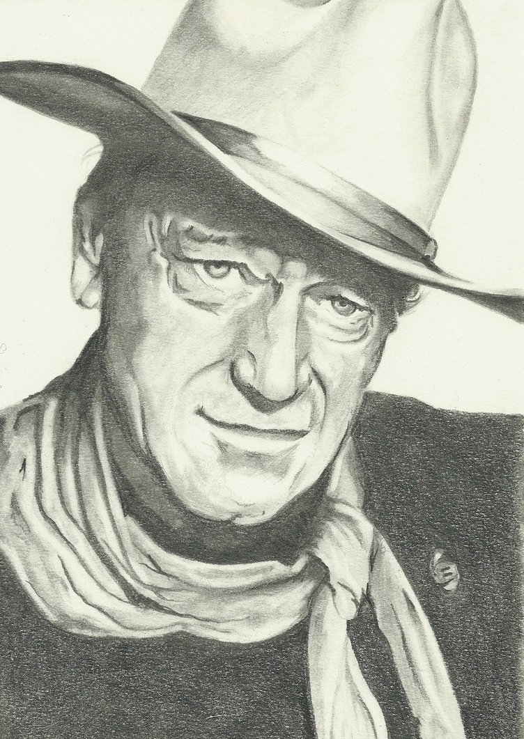 John Wayne Sketch at PaintingValley.com | Explore collection of John ...