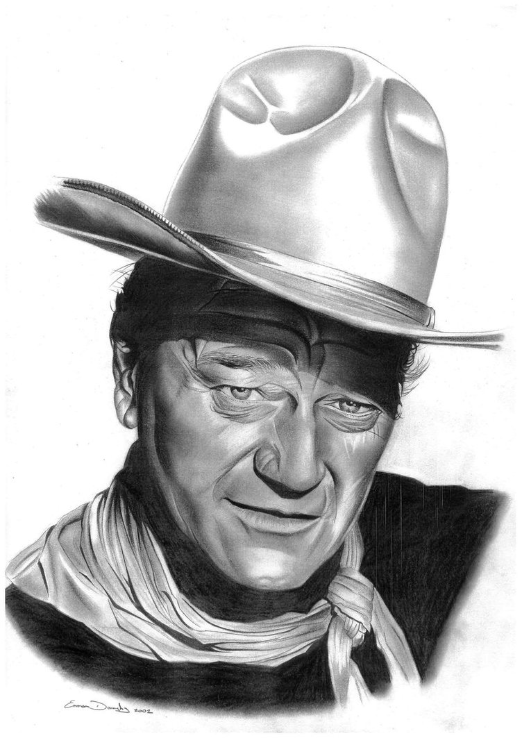 John Wayne Sketch at PaintingValley.com | Explore collection of John ...