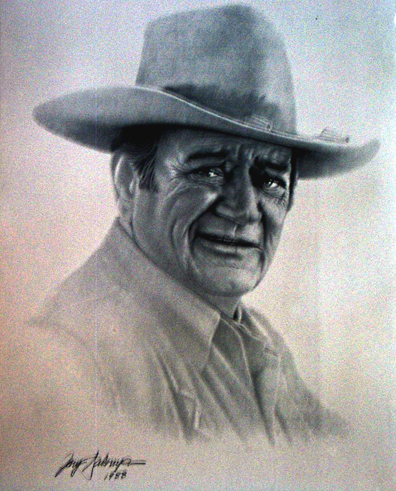 1383x1716 Poster Genres John Wayne - John Wayne Sketch