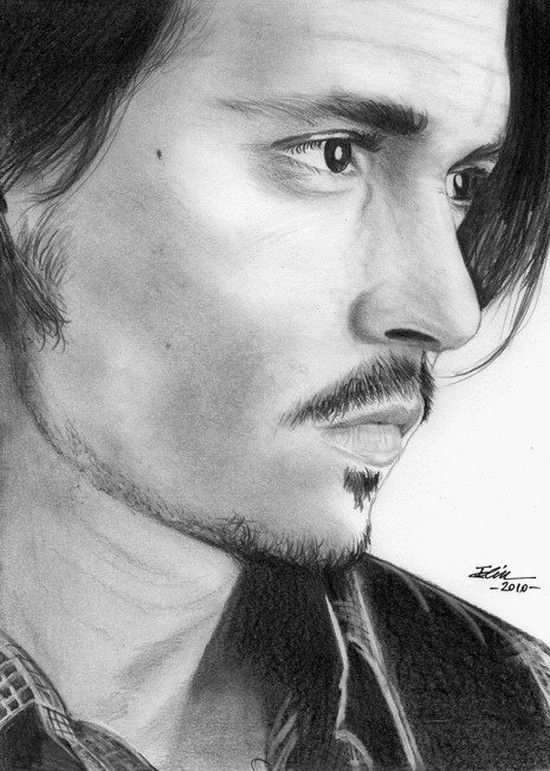 550x771 Johnny Depp Johnny Depp Johnny Depp, Pencil Art - Johnny Depp Sketch