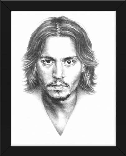 404x500 Johnny Depp Original Sketch Prints - Johnny Depp Sketch