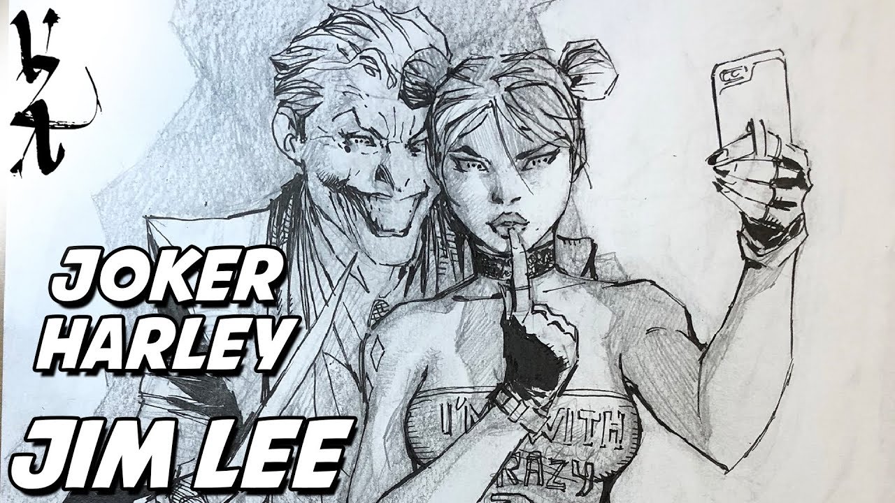 Joker And Harley Quinn Sketches At Paintingvalleycom