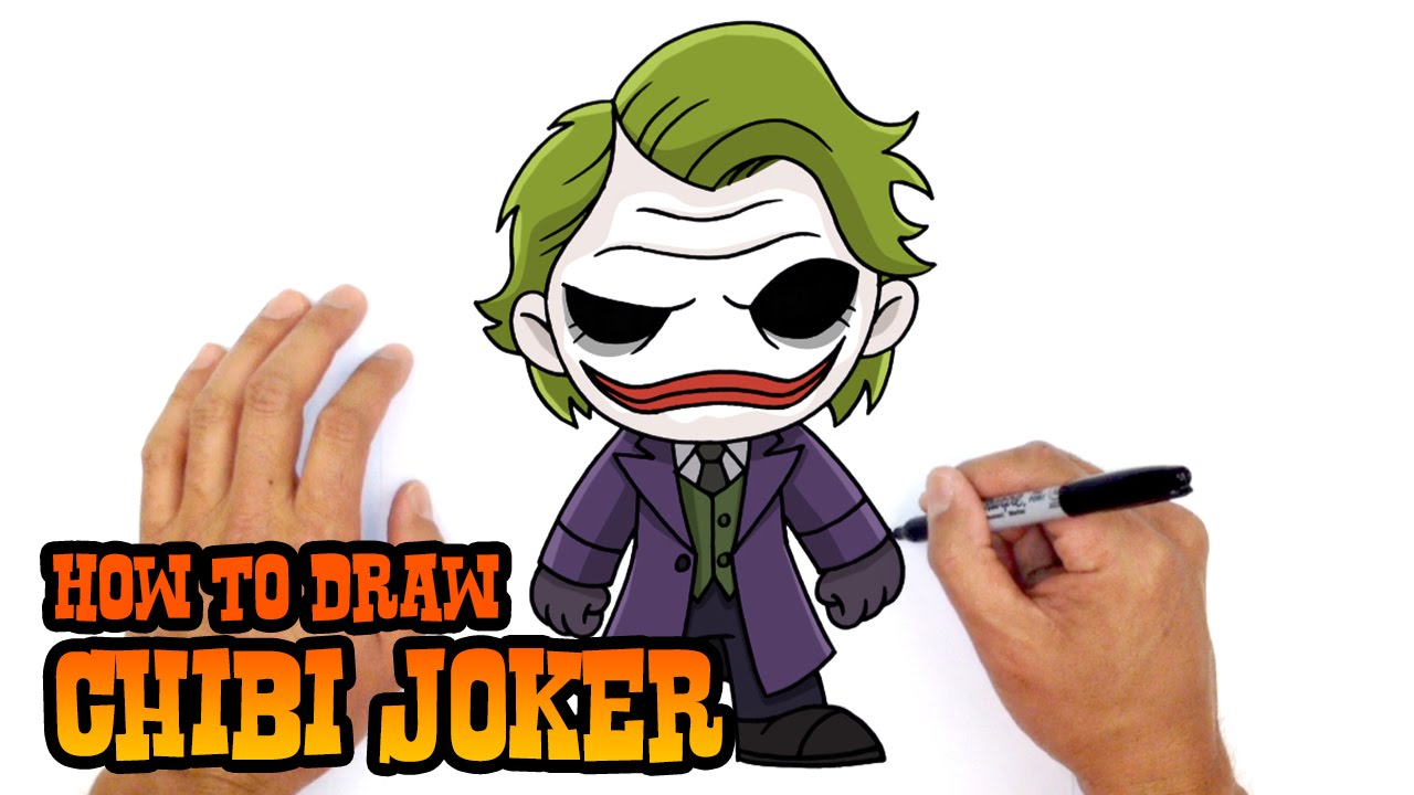 1280x720 How To Draw Joker Dc Comics - Joker Cartoon Sketch