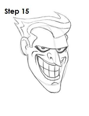 300x388 How To Draw The Joker - Joker Cartoon Sketch