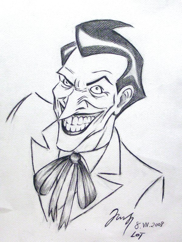 600x798 The Joker - Joker Cartoon Sketch