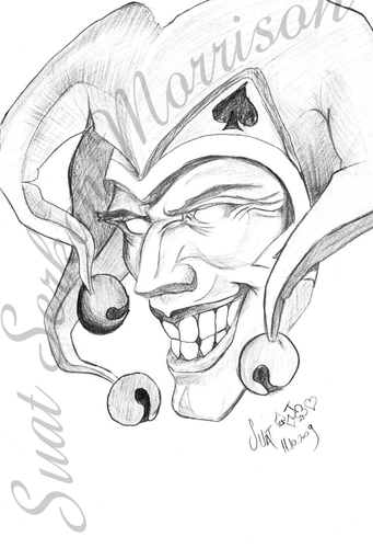 341x500 Joker By Suat Serkan Celmeli Media Amp Culture Cartoon Toonpool - Joker Cartoon Sketch