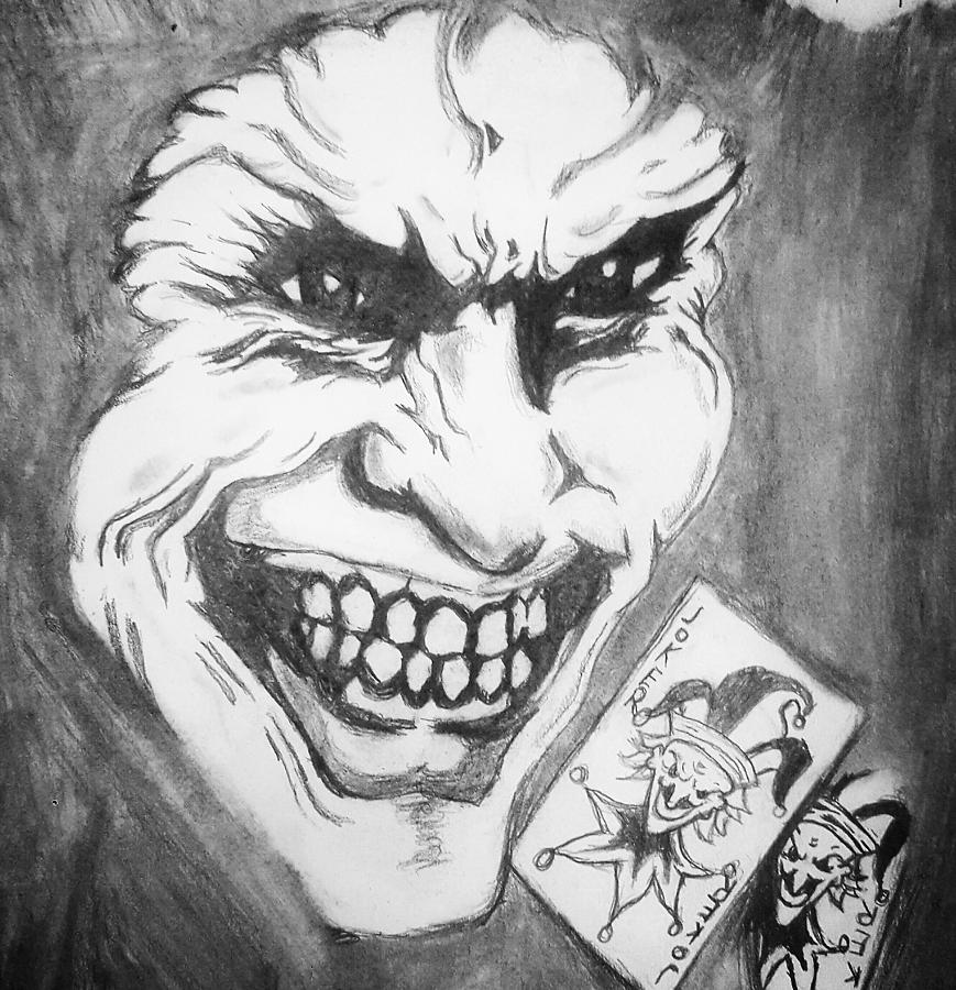 Joker Face Sketch At PaintingValley.com | Explore Collection Of Joker ...