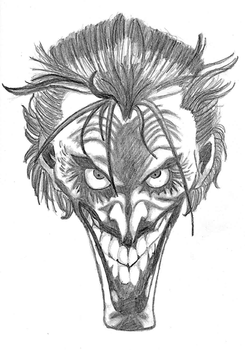 494x704 Joker Face - Joker Face Sketch
