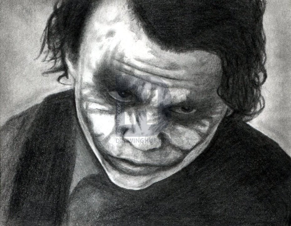 929x720 How To Draw The Joker, Heath Ledger, The Dark Knight, Step By Step - Joker Heath Ledger Sketch