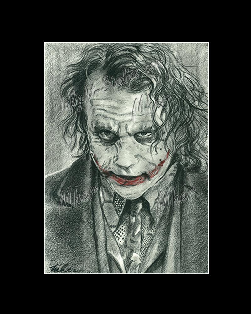 800x1000 The Joker, Heath Ledger Inlight Studios - Joker Heath Ledger Sketch