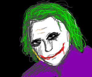 300x250 The Joker (Heath Ledger) Drawing By Ibubre - Joker Heath Ledger Sketch