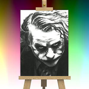 300x300 Heath Ledger Joker Batman Sketch Home Wall Art Canvas Picture - Joker Heath Ledger Sketch