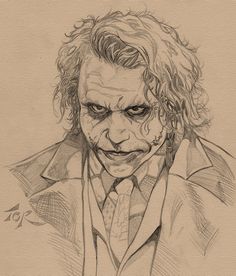 236x276 Heath Ledger As The Joker Art Sketches Joker - Joker Pencil Sketch