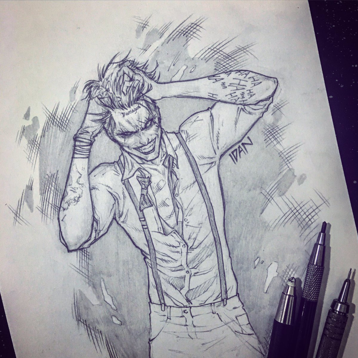 1200x1200 Idan Knafo On Twitter Gared Leto Joker Pencils Sketch Commission - Joker Pencil Sketch