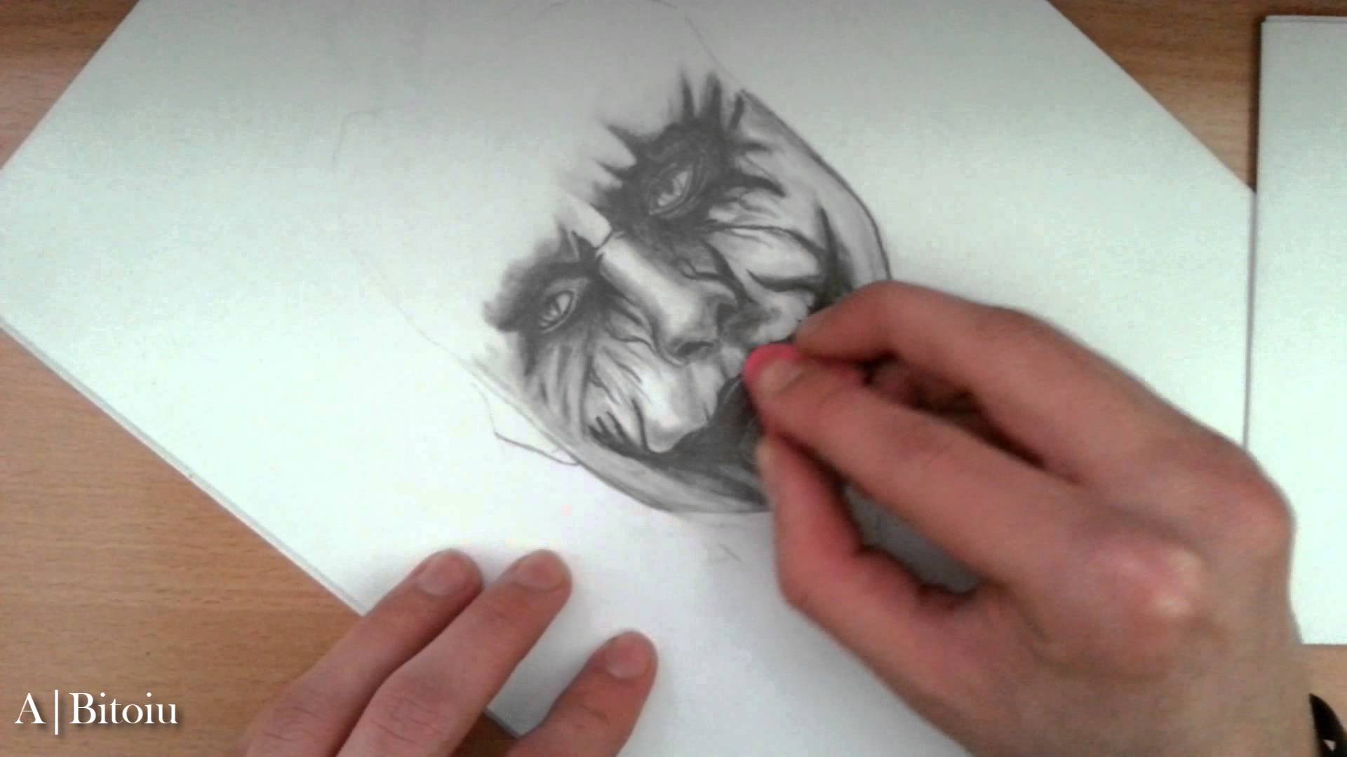 1920x1080 Pencil Drawing The Joker(Heath Ledger) - Joker Pencil Sketch
