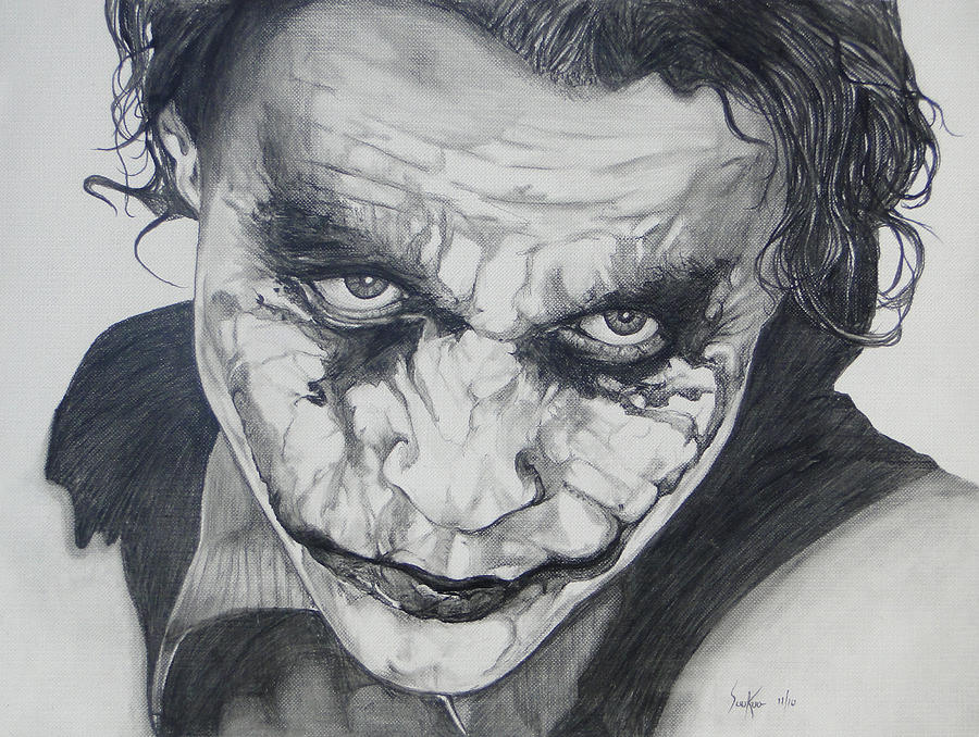 900x678 The Joker Drawing By Stephen Sookoo - Joker Pencil Sketch