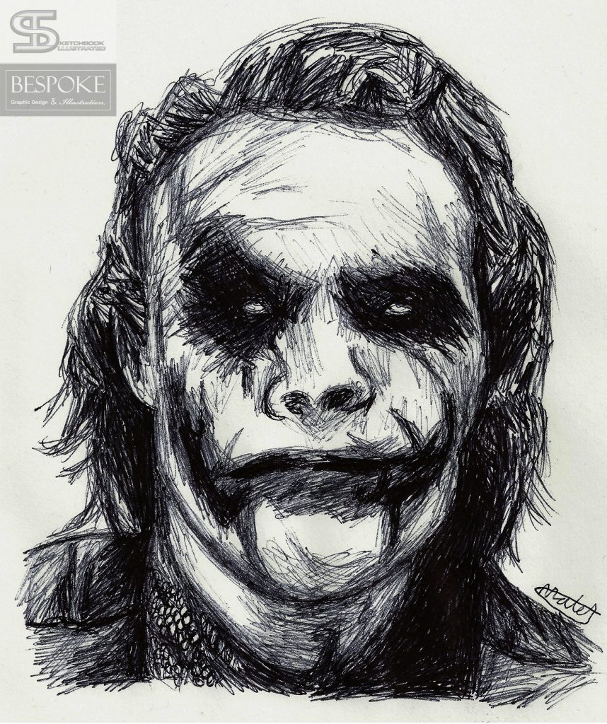858x1024 The Joker Sketch - Joker Sketch
