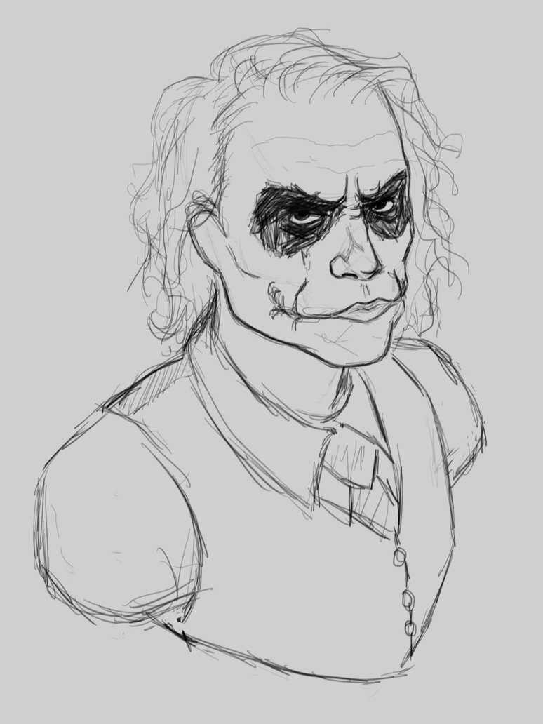 774x1032 Heath Joker Sketch By Saramfdraws - Joker Sketch