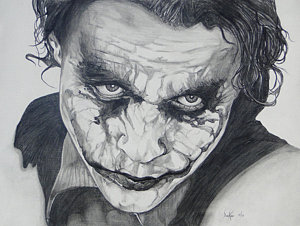 300x226 Heath Ledger Posters Fine Art America - Joker Sketch Poster